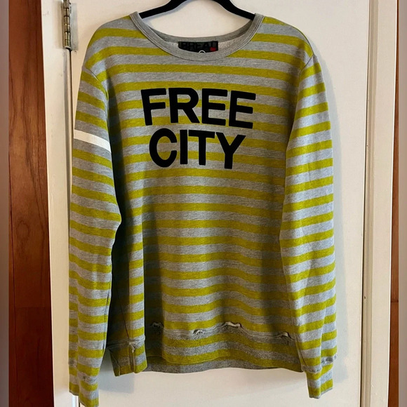 freecity Tops - Free City Striped Pullover Sweatshirt